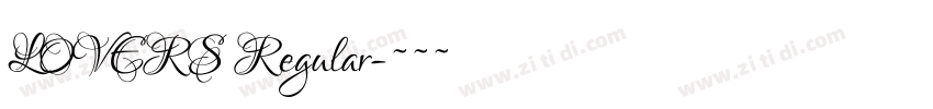 LOVERS Regular字体转换 LOVERS Regular字体转换